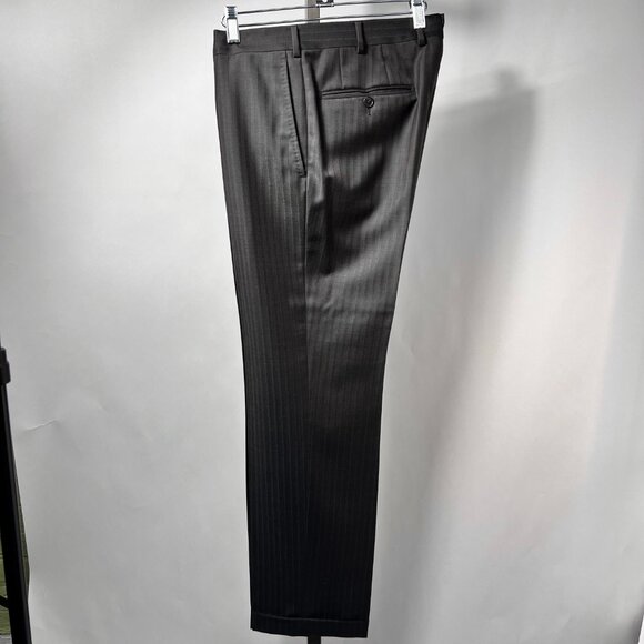 ERMENEGILDO ZEGNA Pin Stripe Two-Piece Wool Suit Trofeo 600 Gray 48R Italy - Picture 10 of 15